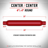 Universal Glass Pack Muffler 2.5" C/C Round 4" x 26" | Magnaflow #13146